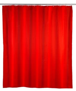Wenko Anti-Schimmel Duschvorhang Uni Red In Rot