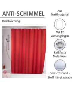 Wenko Anti-Schimmel Duschvorhang Uni Red In Rot 22 Wenko Anti-Schimmel Duschvorhang Uni Red In Rot -Relaxdays Verkaufsshop wenko anti schimmel duschvorhang uni red in rot 8