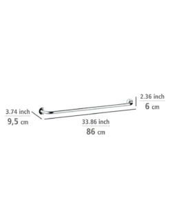 Wenko Badetuchstange Basic 80 Cm In Glänzend -Relaxdays Verkaufsshop wenko badetuchstange basic 80 cm in glanzend 3