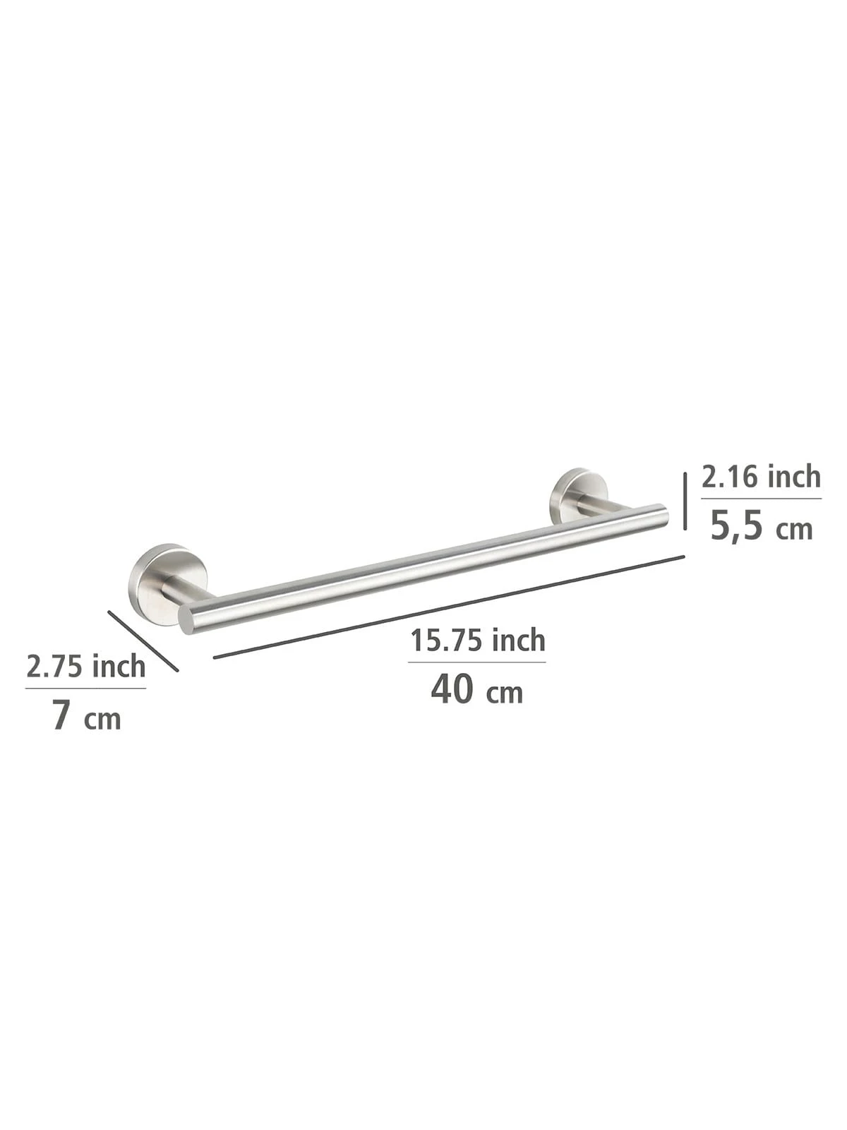 Wenko Badetuchstange Bosio Edelstahl Matt 5 Wenko Badetuchstange Bosio Edelstahl Matt – Bild 5