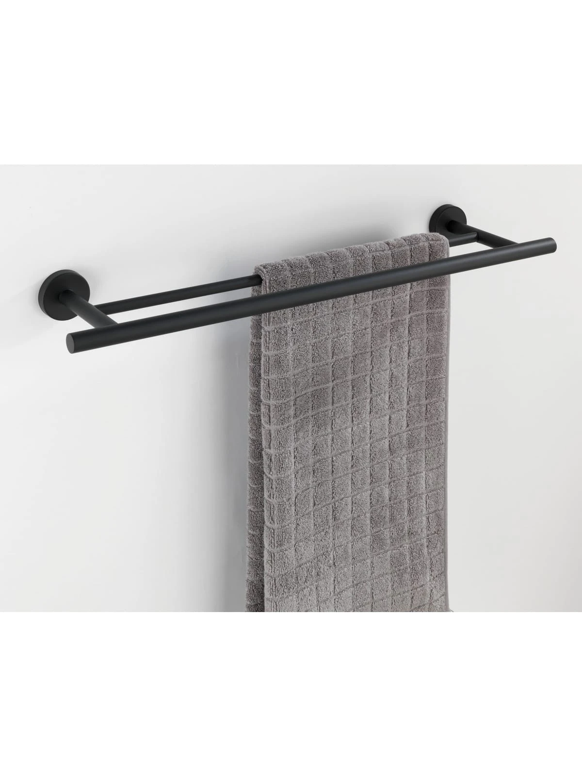 Wenko Badetuchstange Duo Bosio Edelstahl Black Matt 3 Wenko Badetuchstange Duo Bosio Edelstahl Black Matt – Bild 3