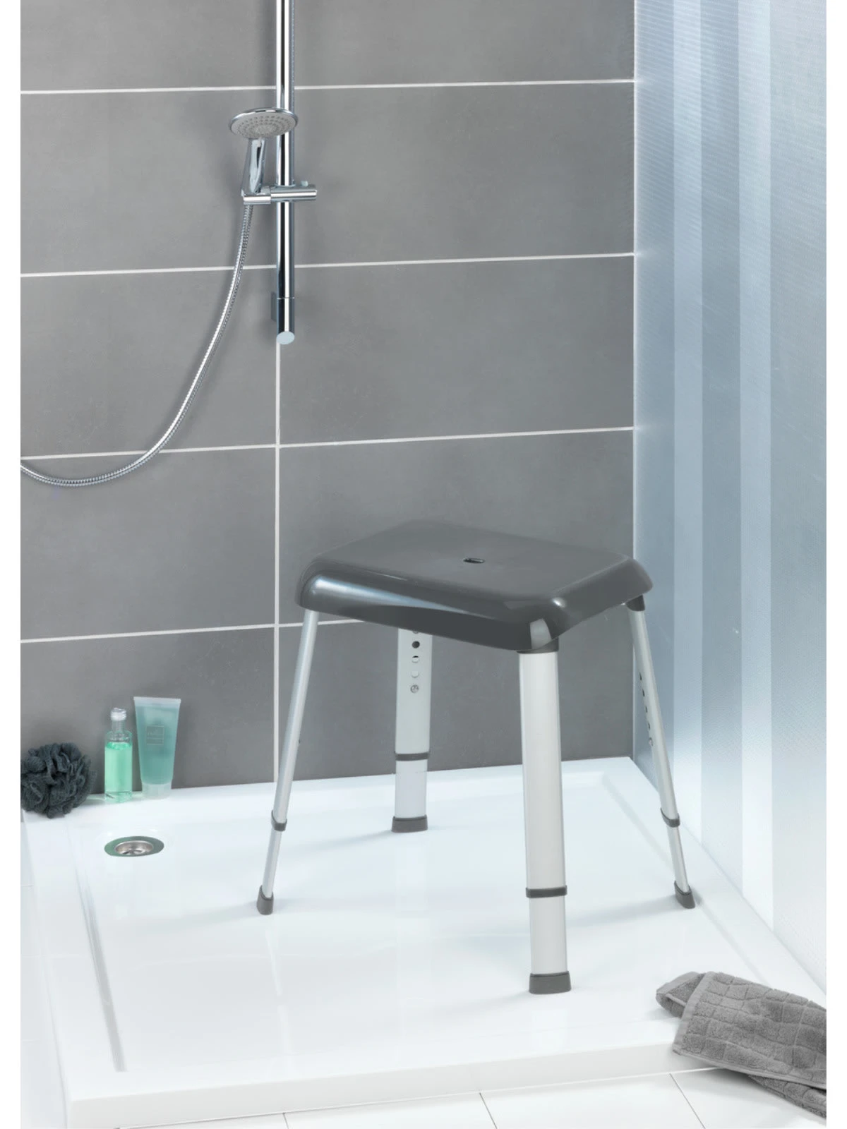 Wenko Badhocker Secura Premium In Grau, Anthrazit 6 Wenko Badhocker Secura Premium In Grau, Anthrazit – Bild 6