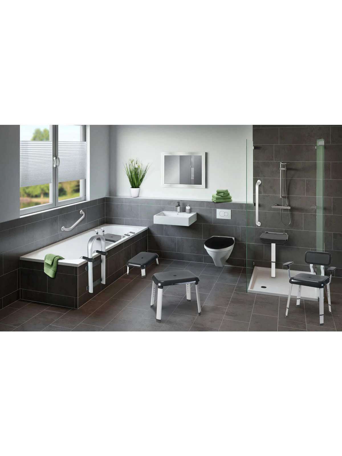 Wenko Badschemel Secura Premium In Grau, Anthrazit 7 Wenko Badschemel Secura Premium In Grau, Anthrazit – Bild 7