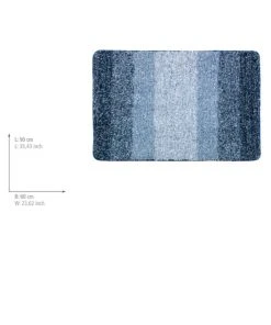 Wenko Badteppich Luso Blau In Blau -Relaxdays Verkaufsshop wenko badteppich luso blau in blau 2