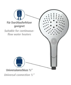 Wenko Duschkopf Basic Chrom Ø 15 Cm In Chrom -Relaxdays Verkaufsshop wenko duschkopf basic chrom o 15 cm in chrom 3