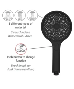Wenko Duschkopf Softwater Schwarz Matt In Schwarz -Relaxdays Verkaufsshop wenko duschkopf softwater schwarz matt in schwarz 12