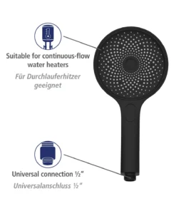 Wenko Duschkopf Softwater Schwarz Matt In Schwarz -Relaxdays Verkaufsshop wenko duschkopf softwater schwarz matt in schwarz 13