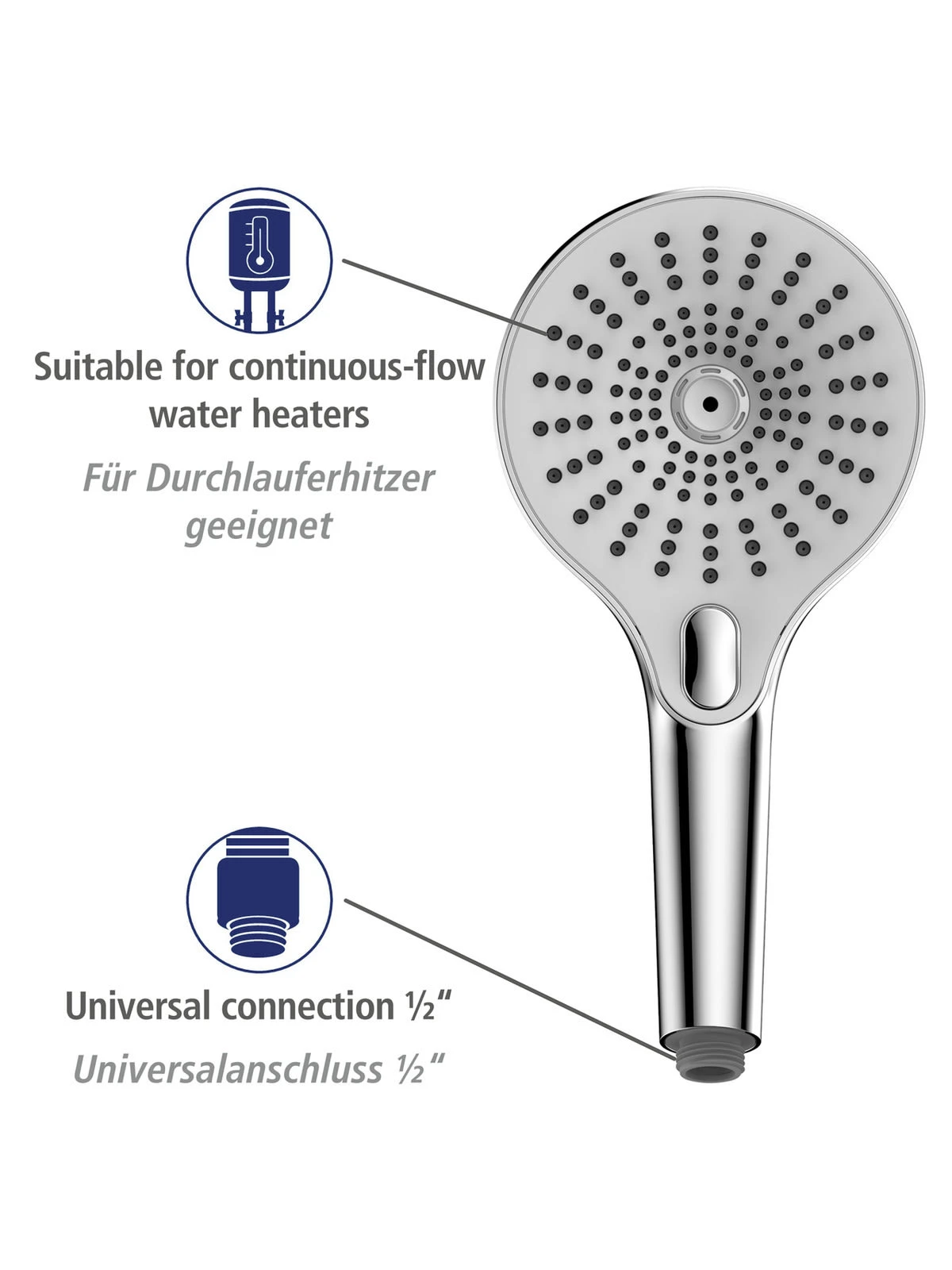 Wenko Duschkopf Ultimate Shower Chrom/Weiß In Silber 19 Wenko Duschkopf Ultimate Shower Chrom/Weiß In Silber – Bild 19