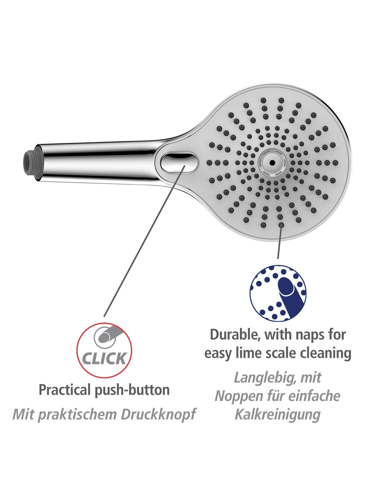 Wenko Duschkopf Ultimate Shower Chrom/Weiß In Silber 3 Wenko Duschkopf Ultimate Shower Chrom/Weiß In Silber – Bild 3