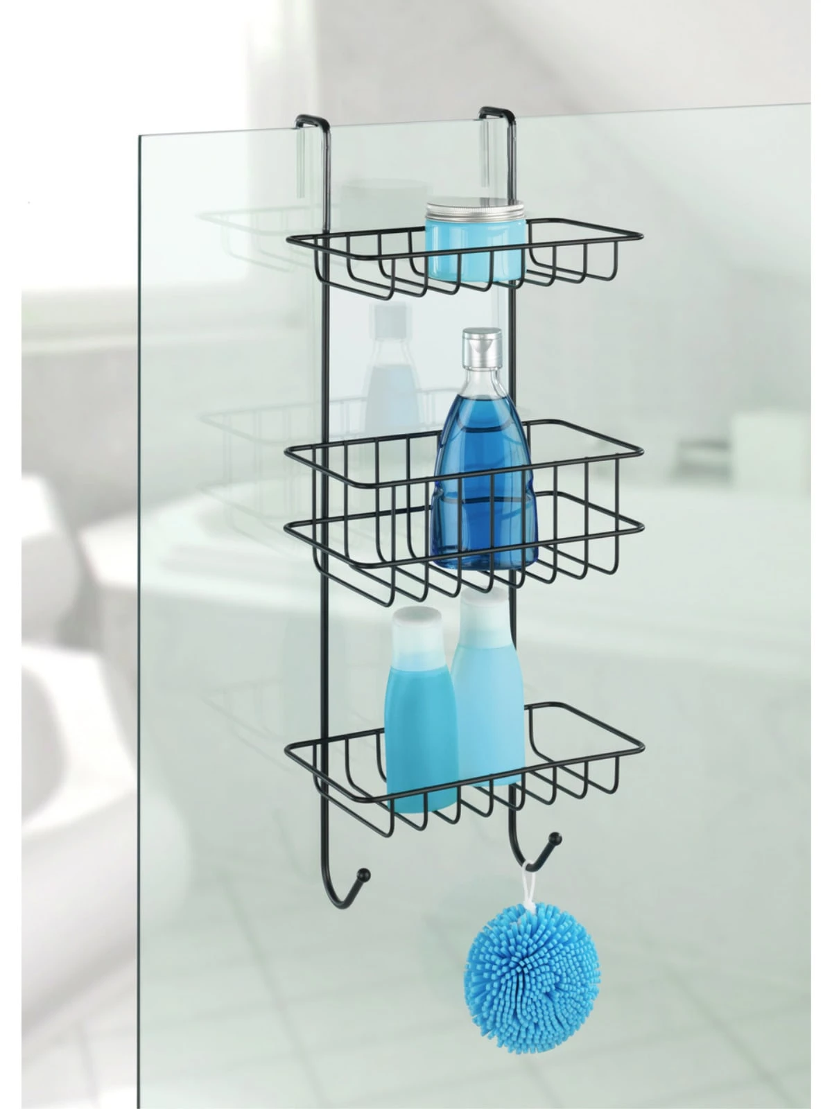 Wenko Duschregal Revigo Mit 3 Ablagen, Schwarz In Schwarz 8 Wenko Duschregal Revigo Mit 3 Ablagen, Schwarz In Schwarz – Bild 8