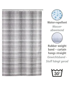 Wenko Duschvorhang Leblon In Weiß, Grau 14 Wenko Duschvorhang Leblon In Weiß, Grau -Relaxdays Verkaufsshop wenko duschvorhang leblon in weiss grau 2