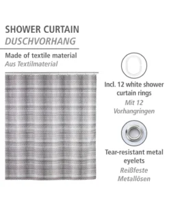 Wenko Duschvorhang Leblon In Weiß, Grau 19 Wenko Duschvorhang Leblon In Weiß, Grau -Relaxdays Verkaufsshop wenko duschvorhang leblon in weiss grau 7