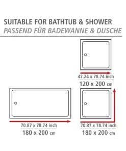 Wenko Duschvorhang Leblon In Weiß, Grau 21 Wenko Duschvorhang Leblon In Weiß, Grau -Relaxdays Verkaufsshop wenko duschvorhang leblon in weiss grau 9