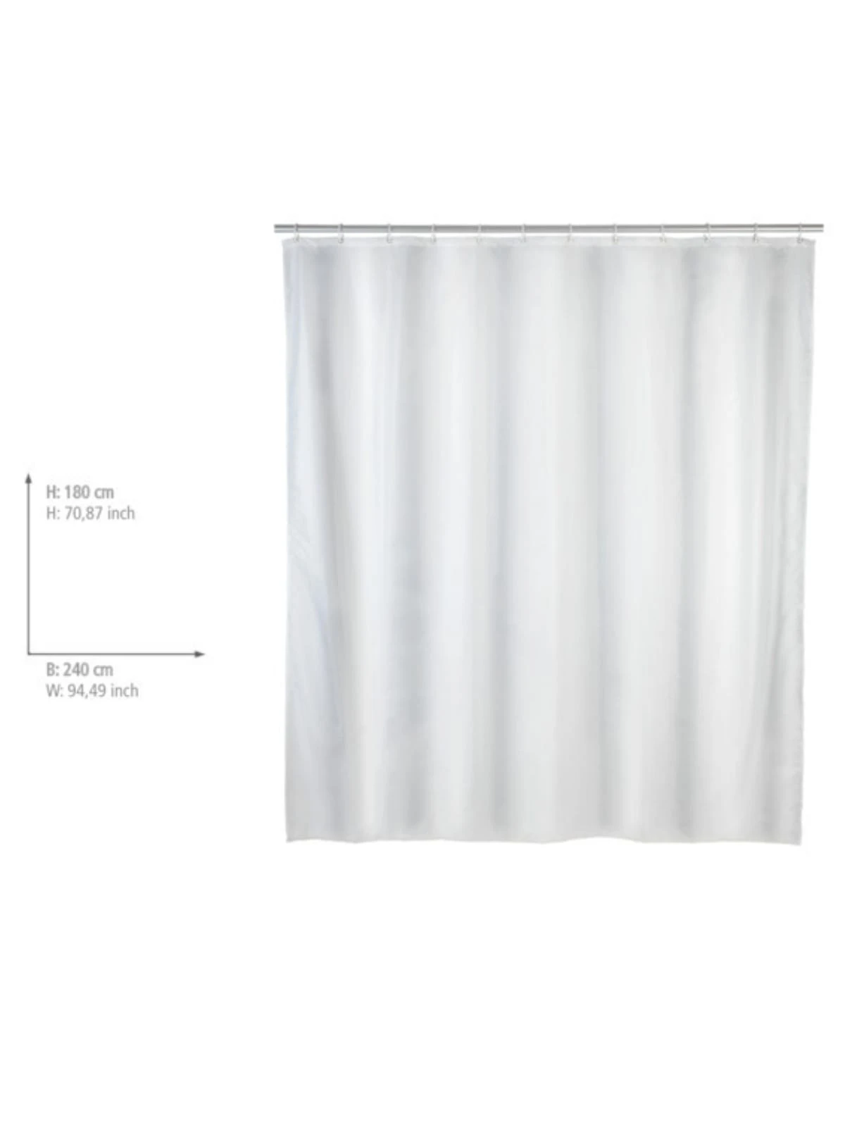 Wenko Duschvorhang Uni Weiß In Weiß 6 Wenko Duschvorhang Uni Weiß In Weiß – Bild 6