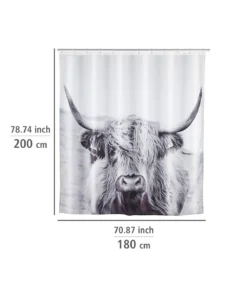 Wenko Duschvorhang Yak In Weiß, Schwarz -Relaxdays Verkaufsshop wenko duschvorhang yak in weiss schwarz 4