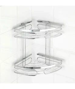 Wenko Eckregal 2 Etagen Premium Edelstahl In Glänzend -Relaxdays Verkaufsshop wenko eckregal 2 etagen premium edelstahl in glanzend 7