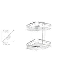 Wenko Eckregal 2 Etagen Premium Edelstahl In Glänzend -Relaxdays Verkaufsshop wenko eckregal 2 etagen premium edelstahl in glanzend 8