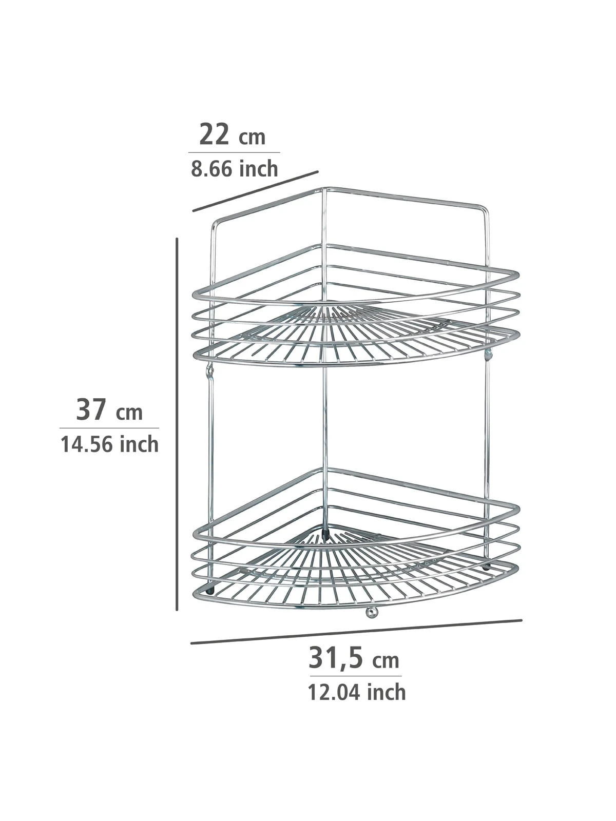 Wenko Eckwandablage Milano Mit 2 Etagen In Chrom 4 Wenko Eckwandablage Milano Mit 2 Etagen In Chrom – Bild 4