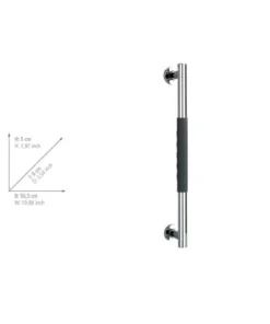 Wenko Edelstahl Wandhaltegriff Secura 50,5 Cm In Grau, Chrom -Relaxdays Verkaufsshop wenko edelstahl wandhaltegriff secura 50 5 cm in grau chrom 5