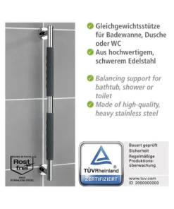 Wenko Edelstahl Wandhaltegriff Secura 65,5 Cm In Grau, Chrom 16 Wenko Edelstahl Wandhaltegriff Secura 65,5 Cm In Grau, Chrom -Relaxdays Verkaufsshop wenko edelstahl wandhaltegriff secura 65 5 cm in grau chrom 6