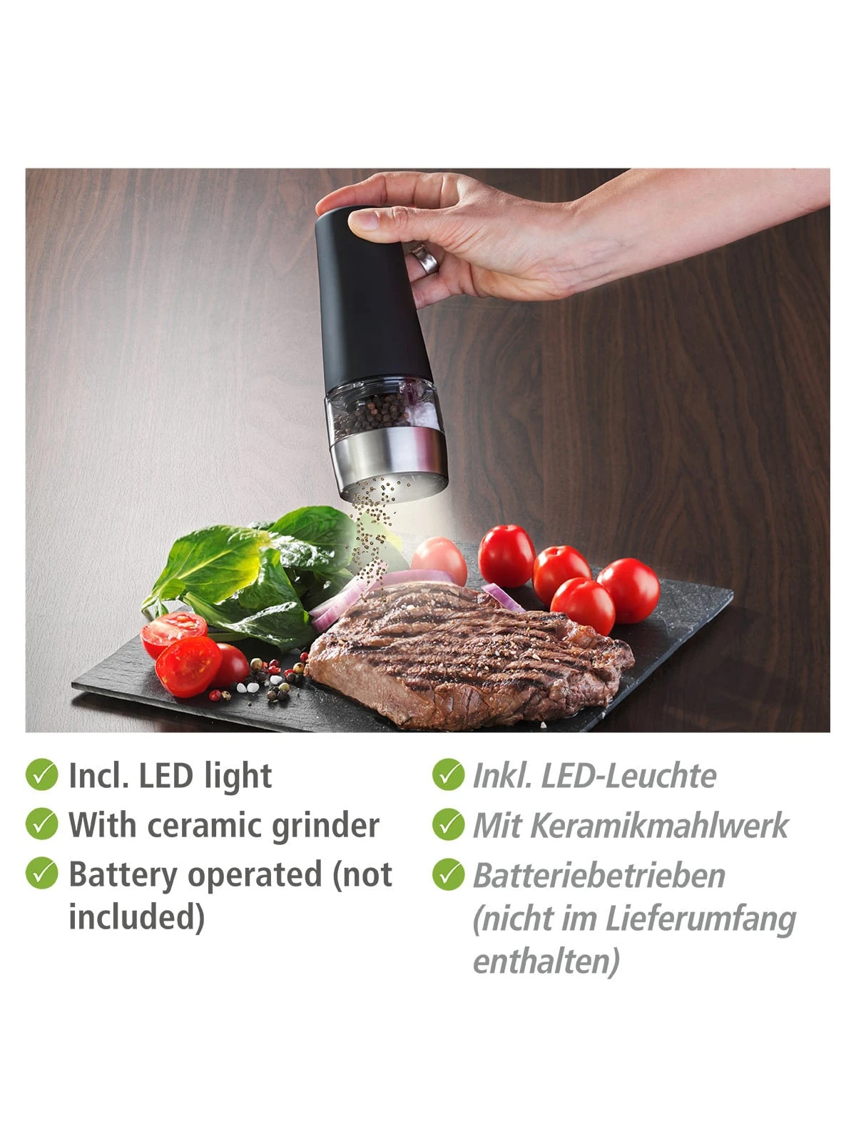 Wenko Elektrische Mühle 2 In 1 Schwarz In Schwarz 17 Wenko Elektrische Mühle 2 In 1 Schwarz In Schwarz – Bild 17