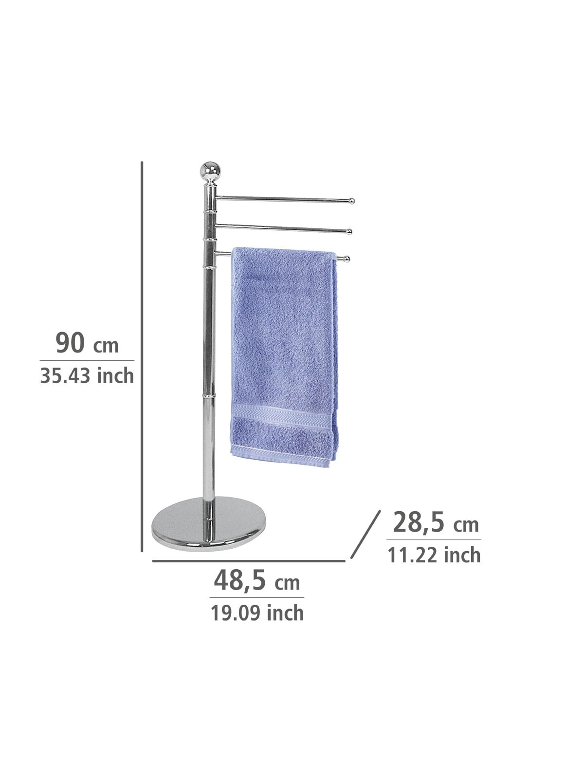 Wenko Exclusiv Handtuchständer Chrom Mit 3 Armen In Chrom 4 Wenko Exclusiv Handtuchständer Chrom Mit 3 Armen In Chrom – Bild 4