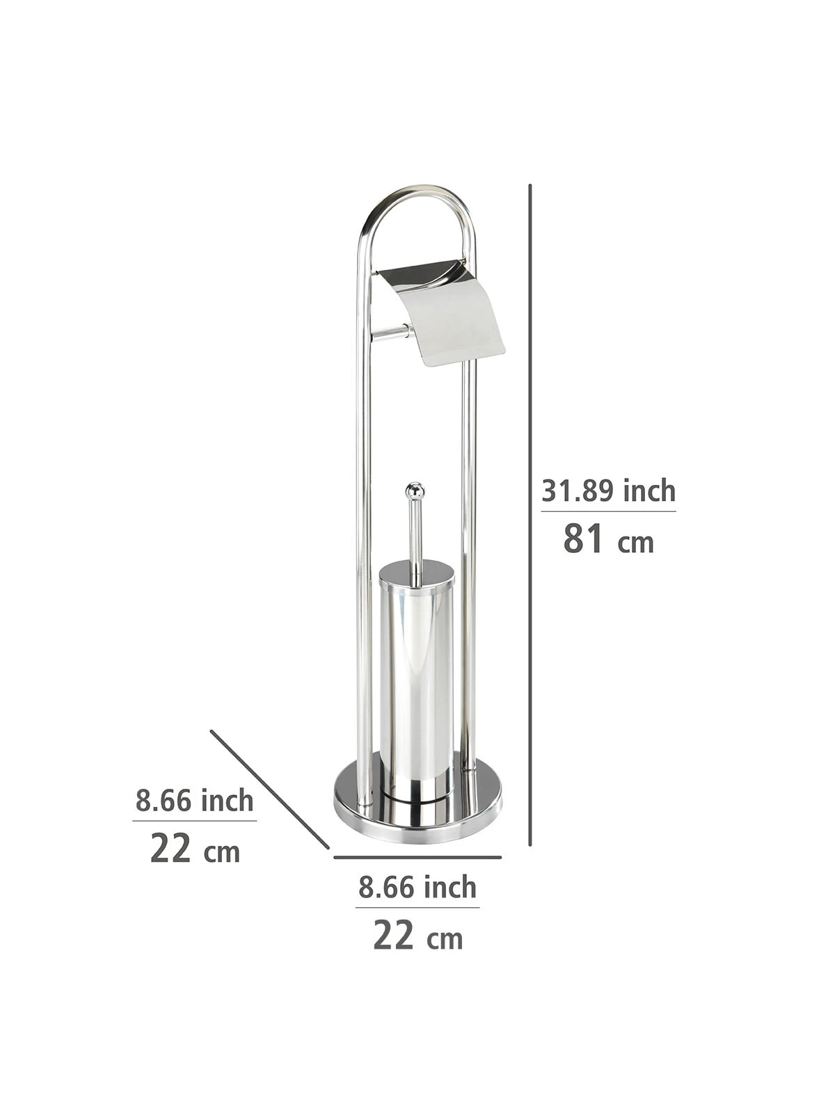 Wenko Exclusiv Stand WC-Garnitur Vasto Edelstahl In Glänzend 12 Wenko Exclusiv Stand WC-Garnitur Vasto Edelstahl In Glänzend – Bild 12