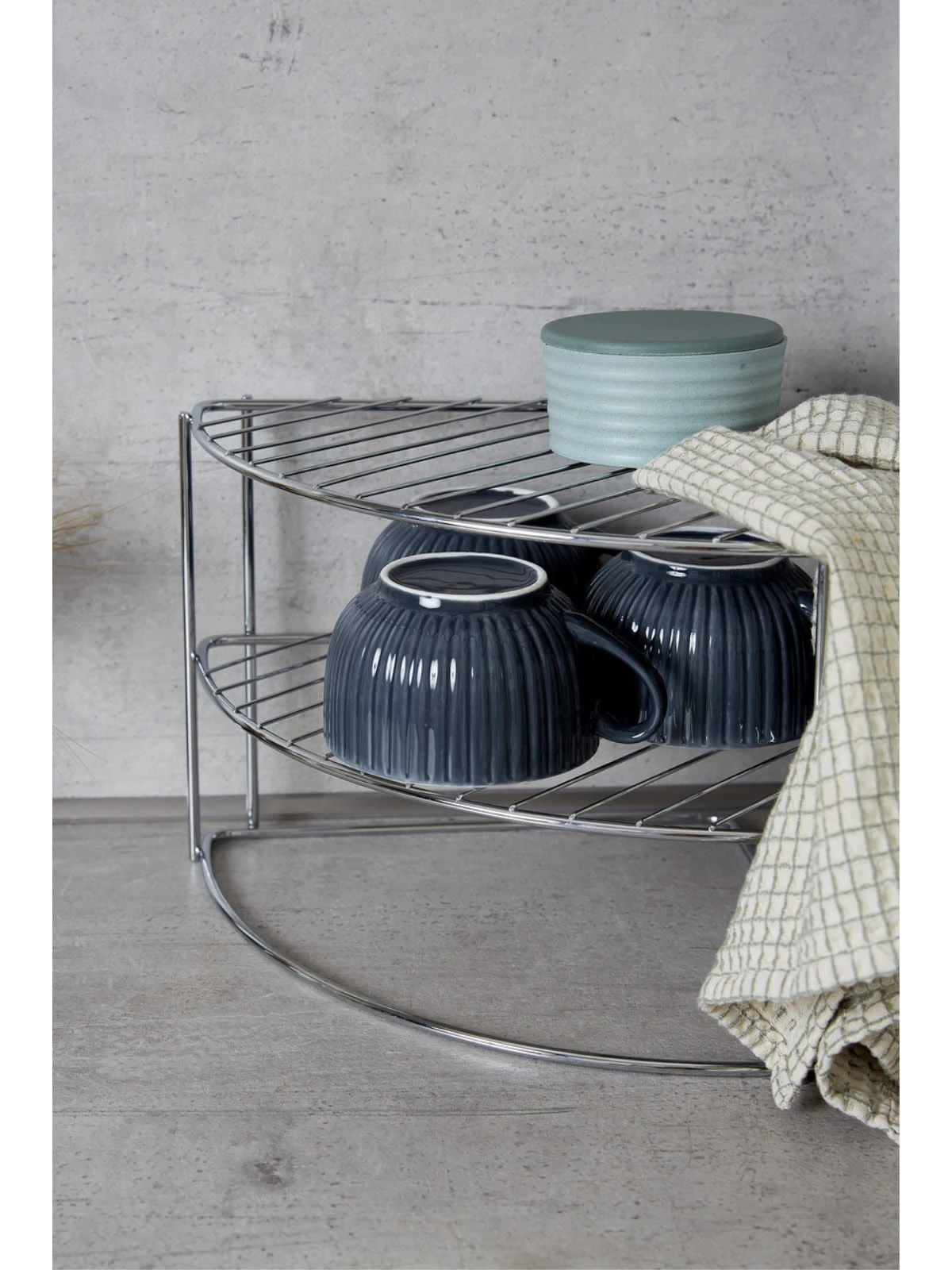 Wenko Geschirreckregal Mit 2 Ablagen In Silber 3 Wenko Geschirreckregal Mit 2 Ablagen In Silber – Bild 3