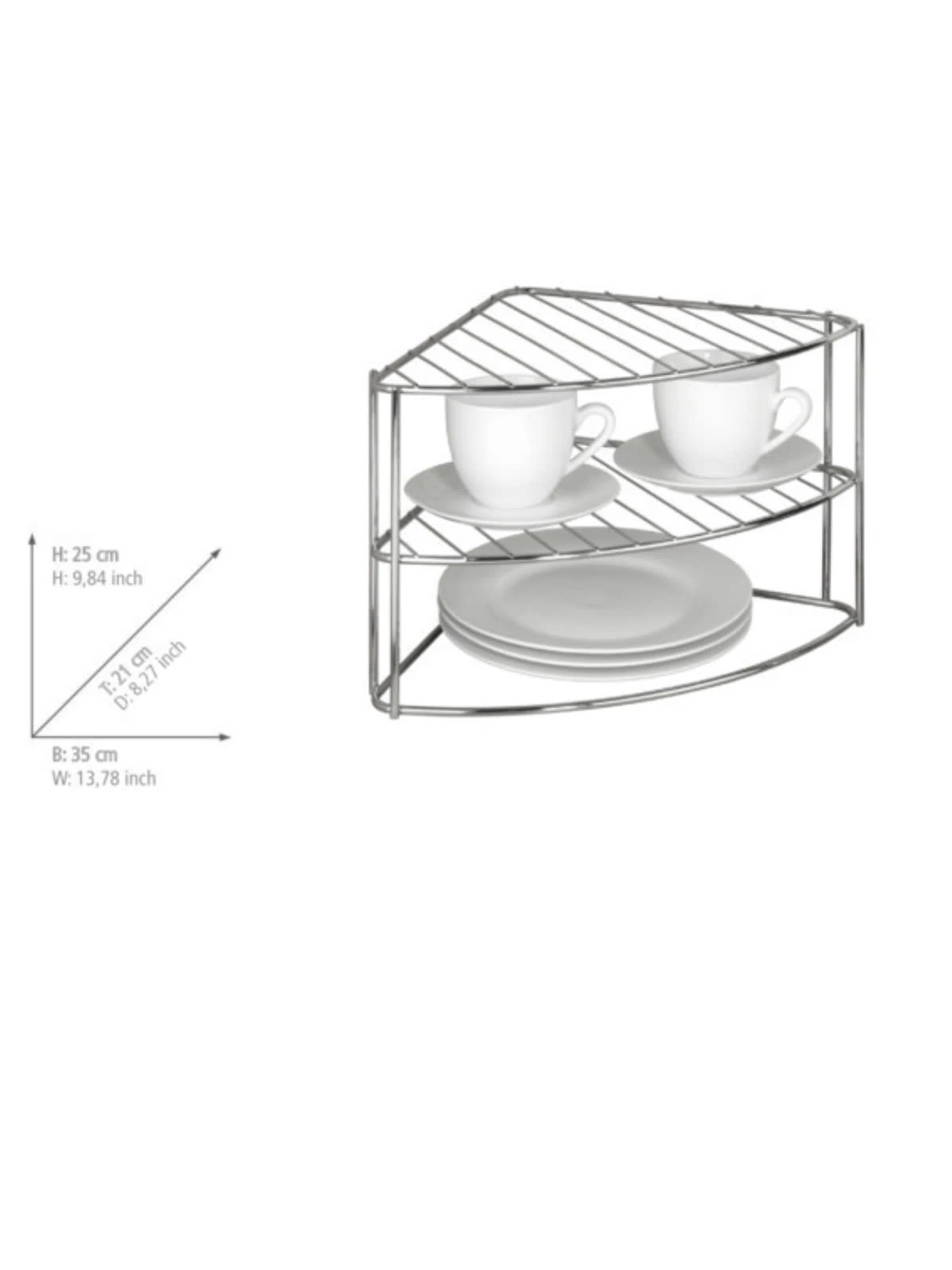 Wenko Geschirreckregal Mit 2 Ablagen In Silber 8 Wenko Geschirreckregal Mit 2 Ablagen In Silber – Bild 8