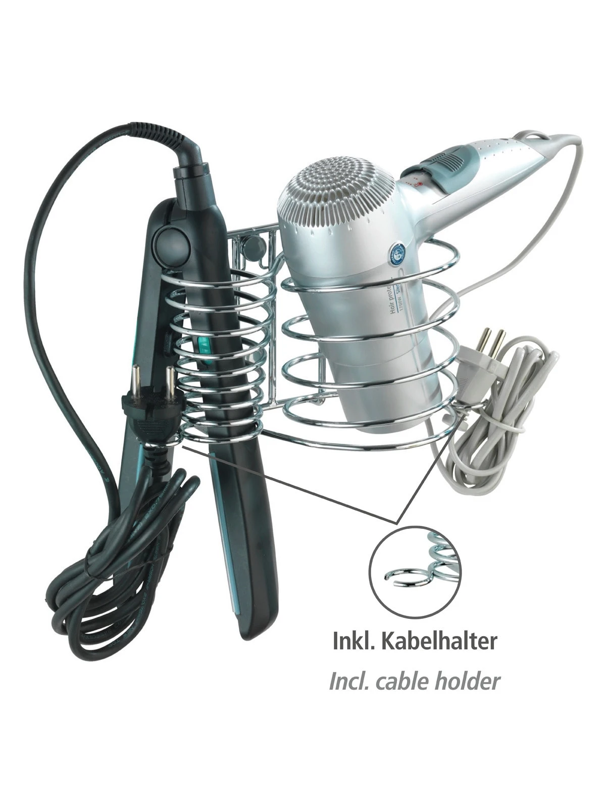 Wenko Haartrocknerhalter Und Glätteisenhalter Milano In Chrom 2 Wenko Haartrocknerhalter Und Glätteisenhalter Milano In Chrom – Bild 2