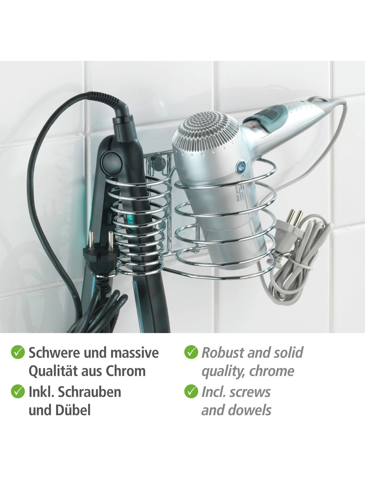 Wenko Haartrocknerhalter Und Glätteisenhalter Milano In Chrom 9 Wenko Haartrocknerhalter Und Glätteisenhalter Milano In Chrom – Bild 9