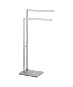 Wenko Handtuchständer Granit Mit 2 Armen Edelstahl In Grau