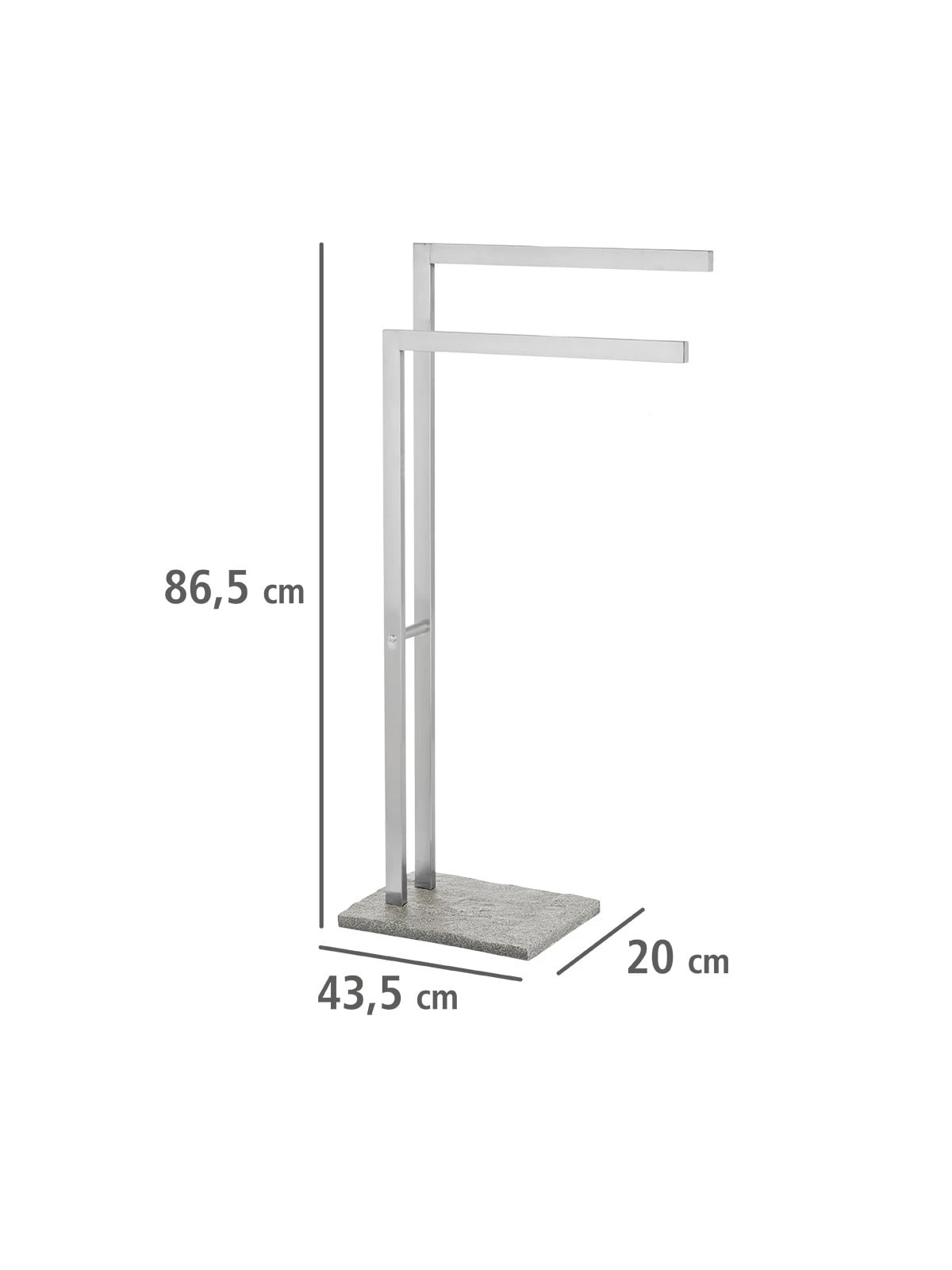 Wenko Handtuchständer Granit Mit 2 Armen Edelstahl In Grau 9 Wenko Handtuchständer Granit Mit 2 Armen Edelstahl In Grau – Bild 9