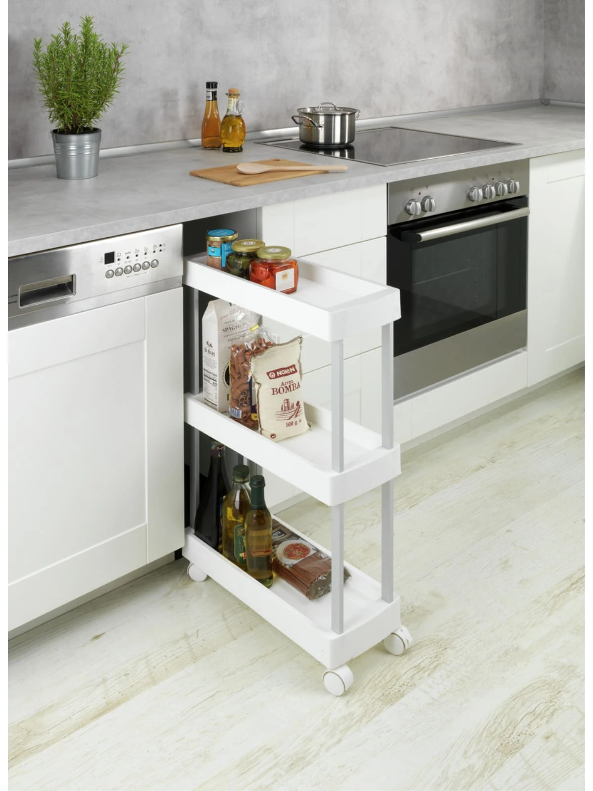 Wenko Haushalts- Und Badwagen Mino In Weiß 10 Wenko Haushalts- Und Badwagen Mino In Weiß – Bild 10