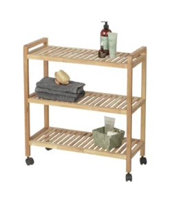 Wenko Haushalts- Und Badwagen Norway 3 Etagen In Walnuss