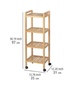 Wenko Haushalts- Und Badwagen Norway 4 Etagen In Walnuss -Relaxdays Verkaufsshop wenko haushalts und badwagen norway 4 etagen in walnuss 11