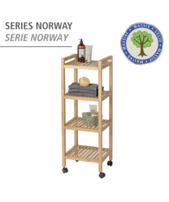 Wenko Haushalts- Und Badwagen Norway 4 Etagen In Walnuss -Relaxdays Verkaufsshop wenko haushalts und badwagen norway 4 etagen in walnuss 8