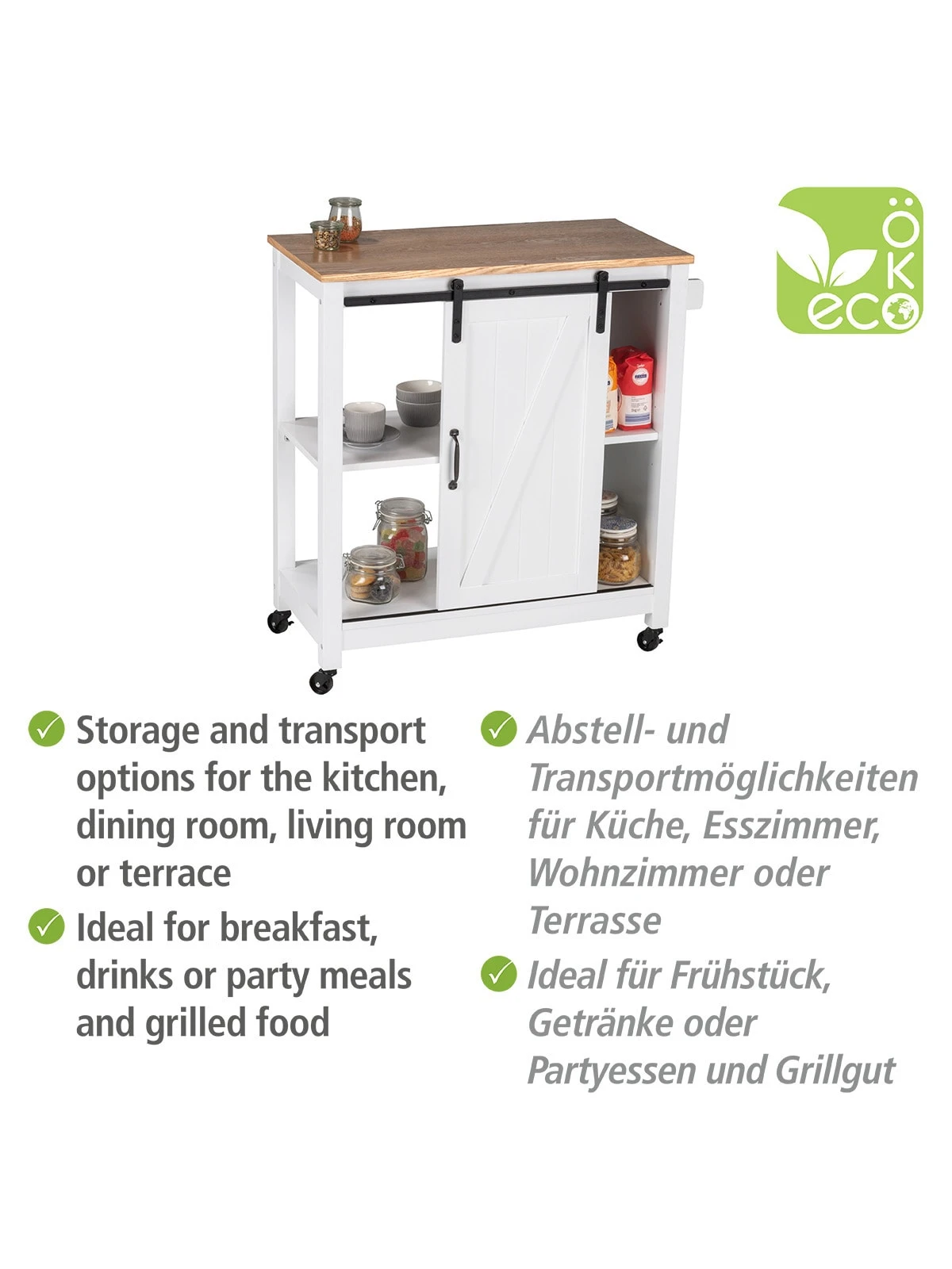 Wenko Küchenwagen Landhaus In Weiß 3 Wenko Küchenwagen Landhaus In Weiß – Bild 3