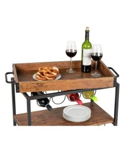 Wenko Küchenwagen Rustico In Braun -Relaxdays Verkaufsshop wenko kuchenwagen rustico in braun 15