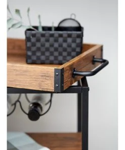 Wenko Küchenwagen Rustico In Braun -Relaxdays Verkaufsshop wenko kuchenwagen rustico in braun 8