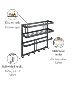 Wenko Multifunktionsregal Gala In Schwarz -Relaxdays Verkaufsshop wenko multifunktionsregal gala in schwarz 2