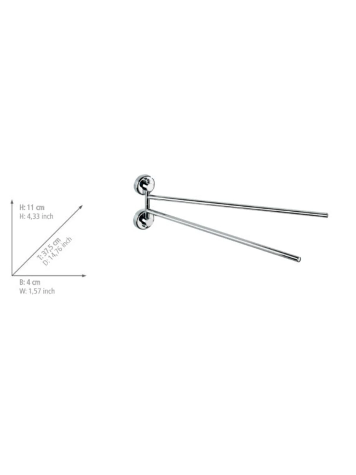 Wenko Power-Loc® Handtuchhalter Mit 2 Armen Sion In Chrom 6 Wenko Power-Loc® Handtuchhalter Mit 2 Armen Sion In Chrom – Bild 6