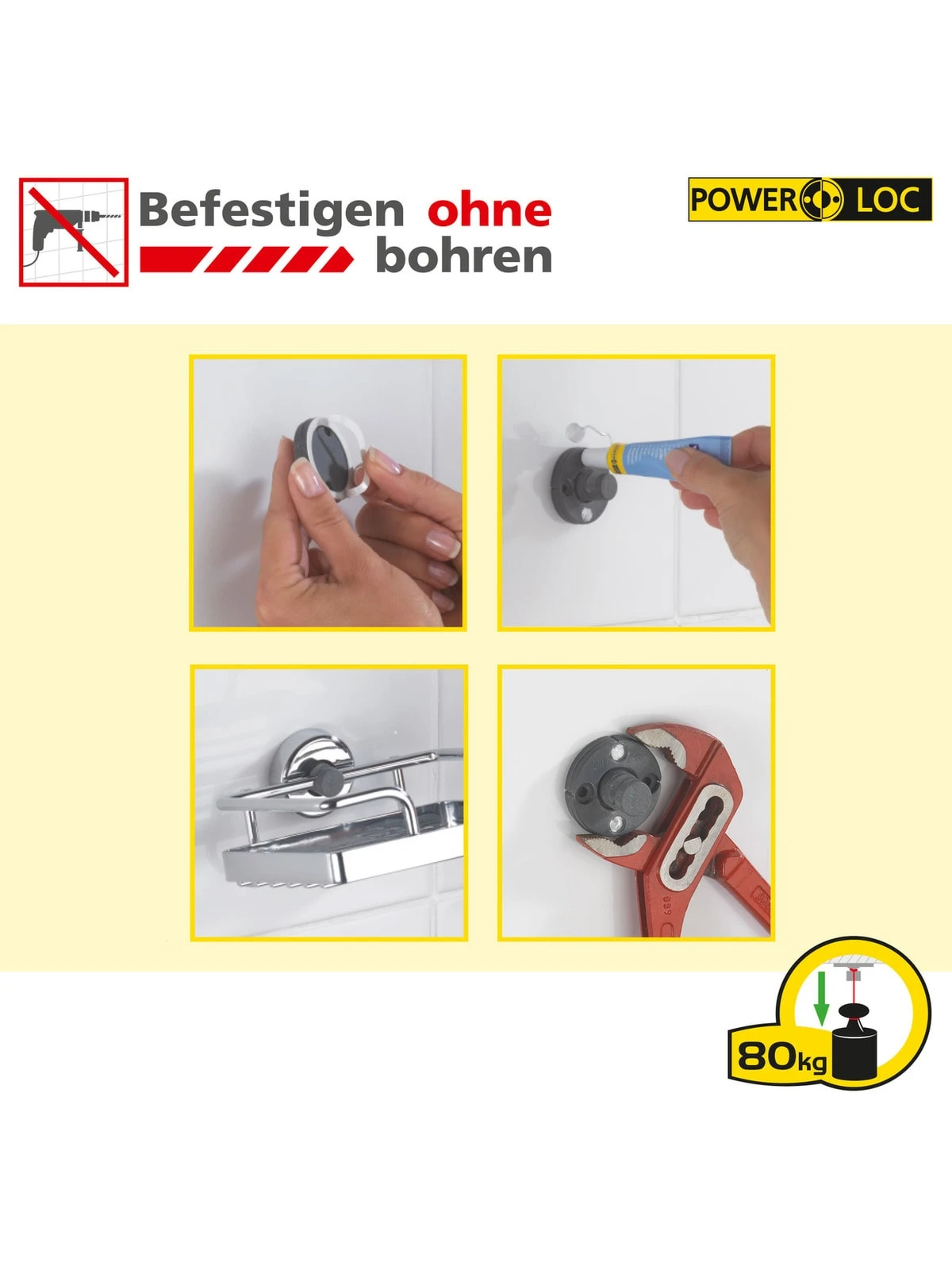 Wenko Power-Loc® Handtuchring Laceno In Chrom 5 Wenko Power-Loc® Handtuchring Laceno In Chrom – Bild 5