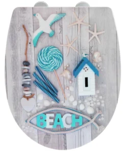 Wenko Premium WC-Sitz Beach High Gloss In Mehrfarbig