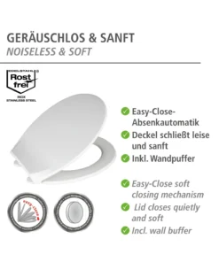 Wenko Premium WC-Sitz Kos Weiß In Weiß -Relaxdays Verkaufsshop wenko premium wc sitz kos weiss in weiss 14