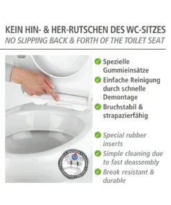 Wenko Premium WC-Sitz Kos Weiß In Weiß -Relaxdays Verkaufsshop wenko premium wc sitz kos weiss in weiss 2