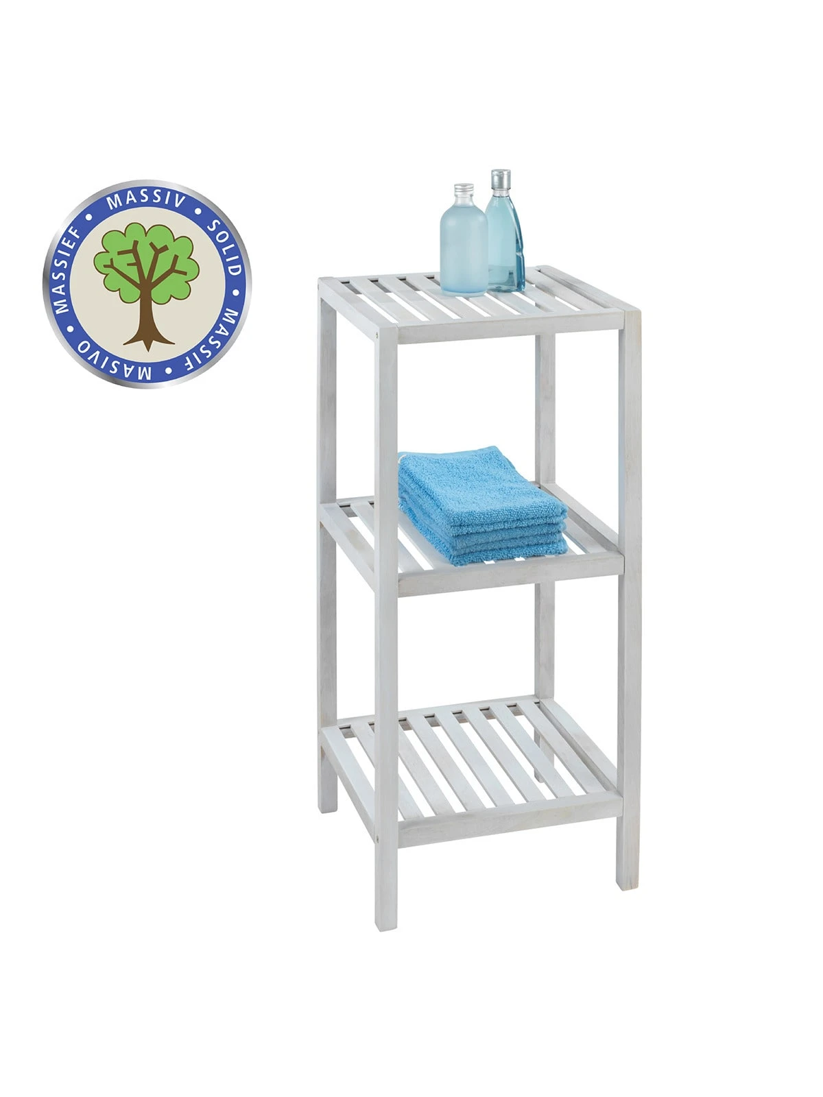 Wenko Regal Norway Mit 3 Böden Natur Weiß In Weiß 2 Wenko Regal Norway Mit 3 Böden Natur Weiß In Weiß – Bild 2