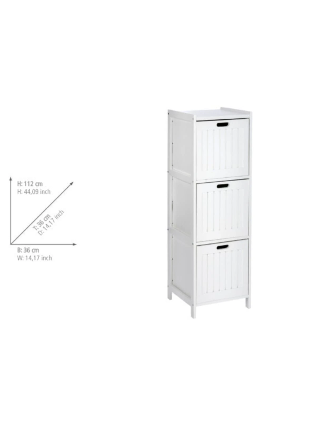 Wenko Regal Oslo 3 Schubladen, Echtholz In Weiß 16 Wenko Regal Oslo 3 Schubladen, Echtholz In Weiß – Bild 16