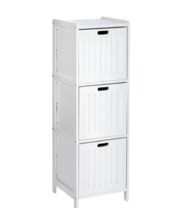 Wenko Regal Oslo 3 Schubladen, Echtholz In Weiß