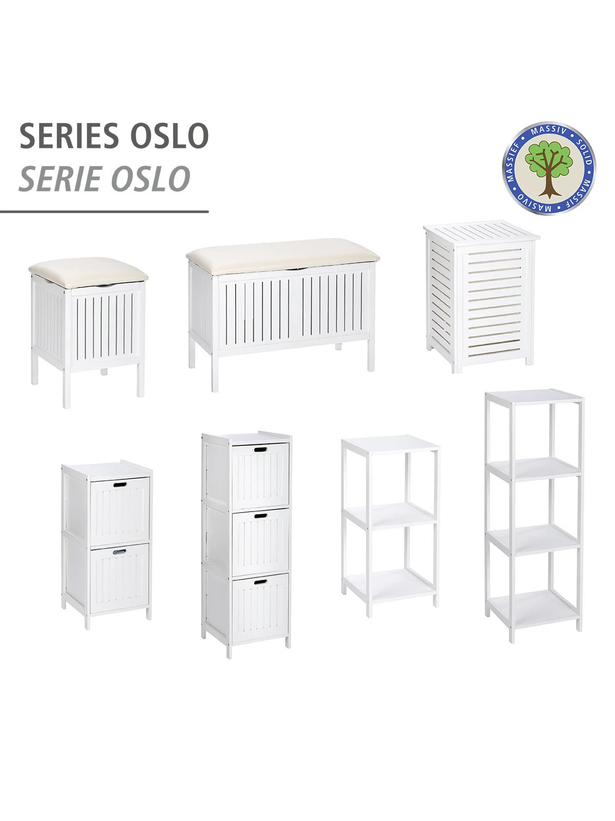 Wenko Regal Oslo 3 Schubladen, Echtholz In Weiß 5 Wenko Regal Oslo 3 Schubladen, Echtholz In Weiß – Bild 5